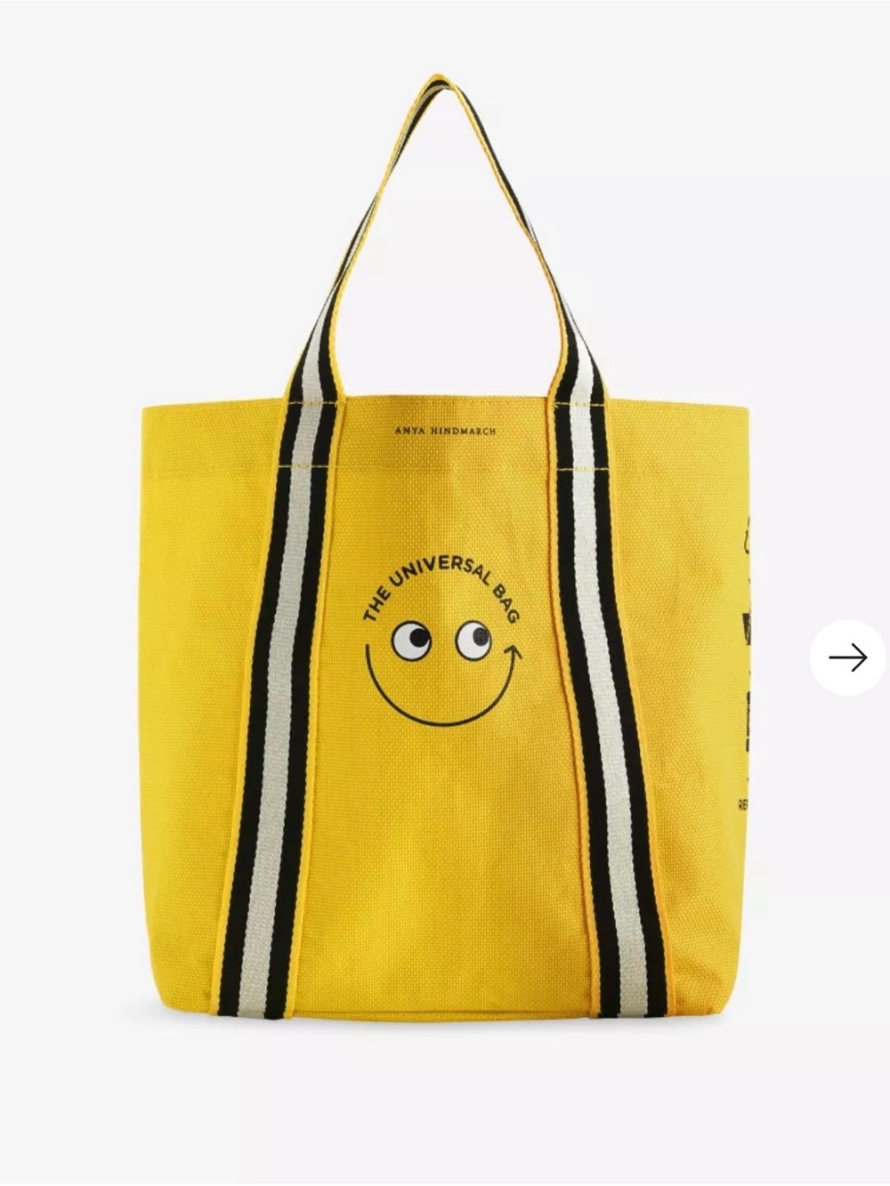 Selfridges Selection X Anya Hindmarch Logo-Print Mini Canvas Tote Universal Bag - Picture 2 of 5